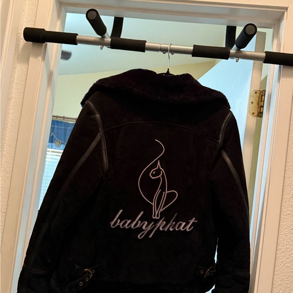 Baby Phat Jackets & Blazers - Baby Phat Black Coat with Embroidered Logo
